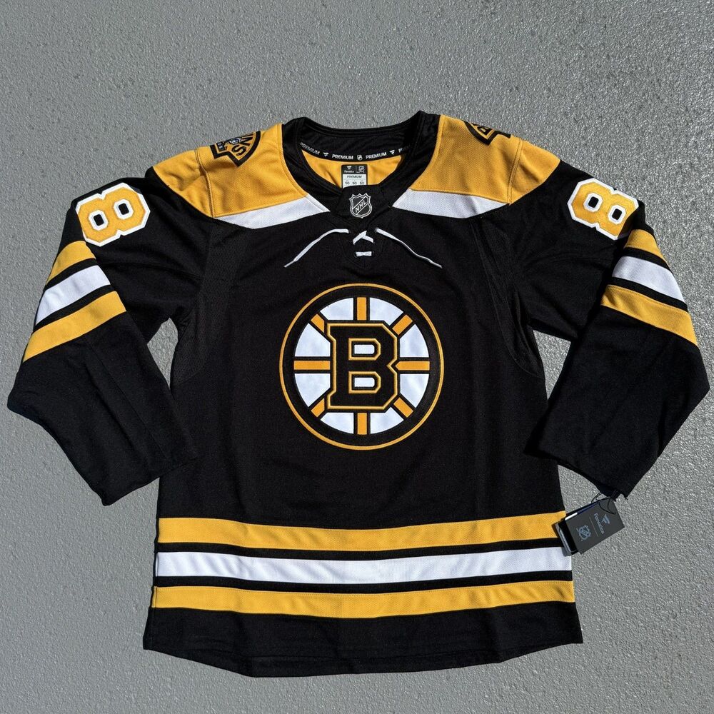 Men's David Pastrnak Boston Bruins Fanatics Home Premium Player Jersey 50 $229